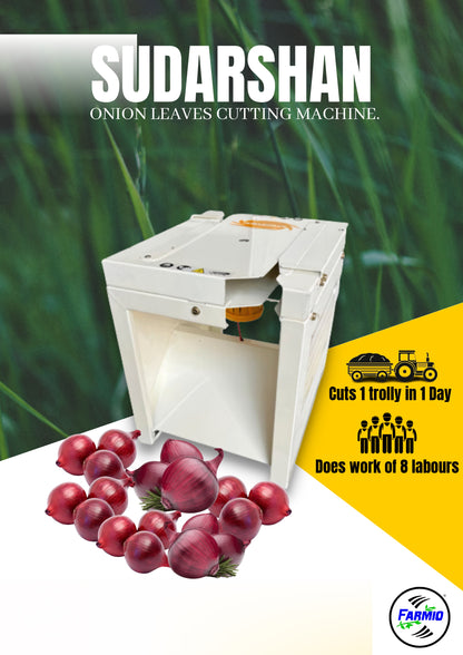 Heavy Duty Onion and Garlic Leaves Cutting Machine, 12V Battery Operated, 8500 RPM